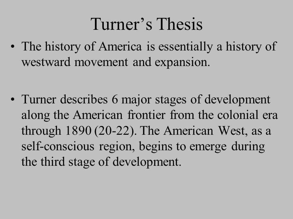 turner thesis apush